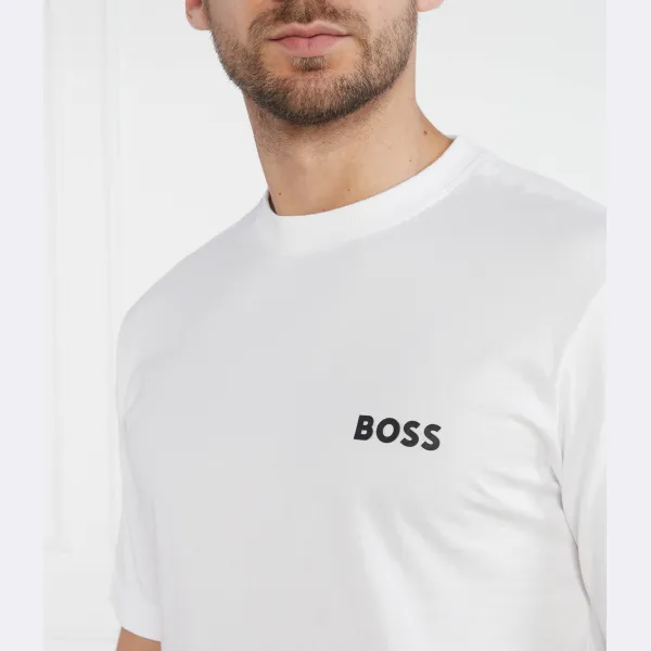 Тканая футболка обычного кроя Boss, белый — фото 3