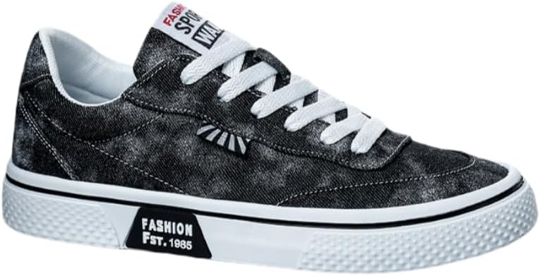 

Мужские модные повседневные спортивные кроссовки - дышащий верх из трикотажа, легкая обувь для ежедневного ношения с прочной подошвой с хорошим сцеплением Hoalox, черный