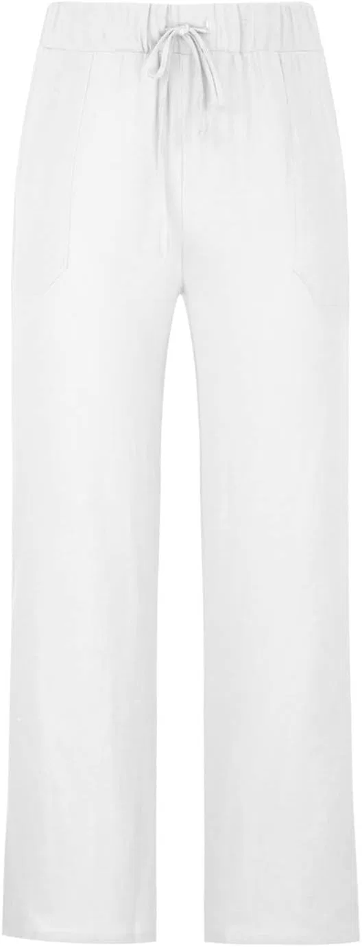 Брюки мужские, хлопок и лен, с карманами, A02_white — фото 3