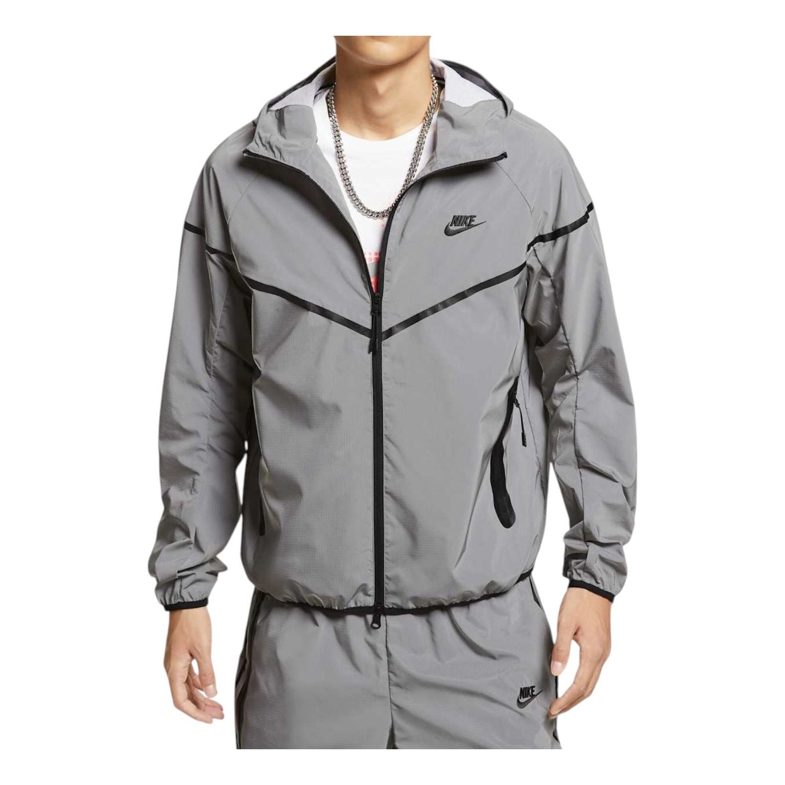 

Куртка Nike Tech Woven Flash Jacket Reflect Asia Sizing 'Silver Black'
