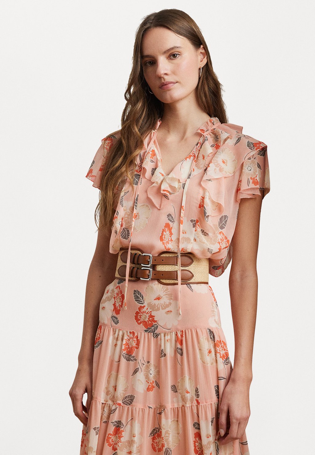 

Блуза POLYESTER CRINKLE TOP Lauren Ralph Lauren, розовый