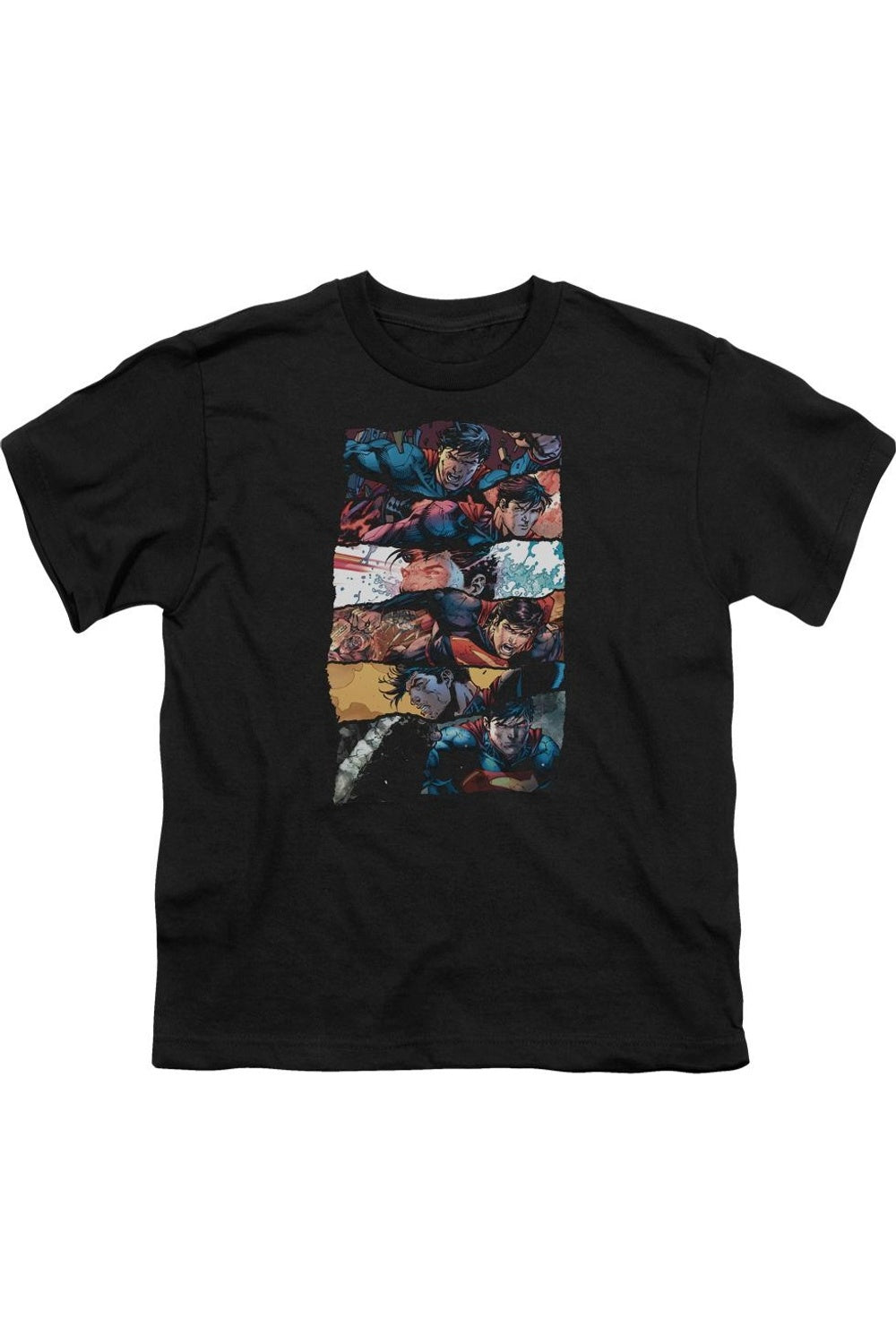 

Футболка с рваным коллажем Супермена для детей Gildan, черный