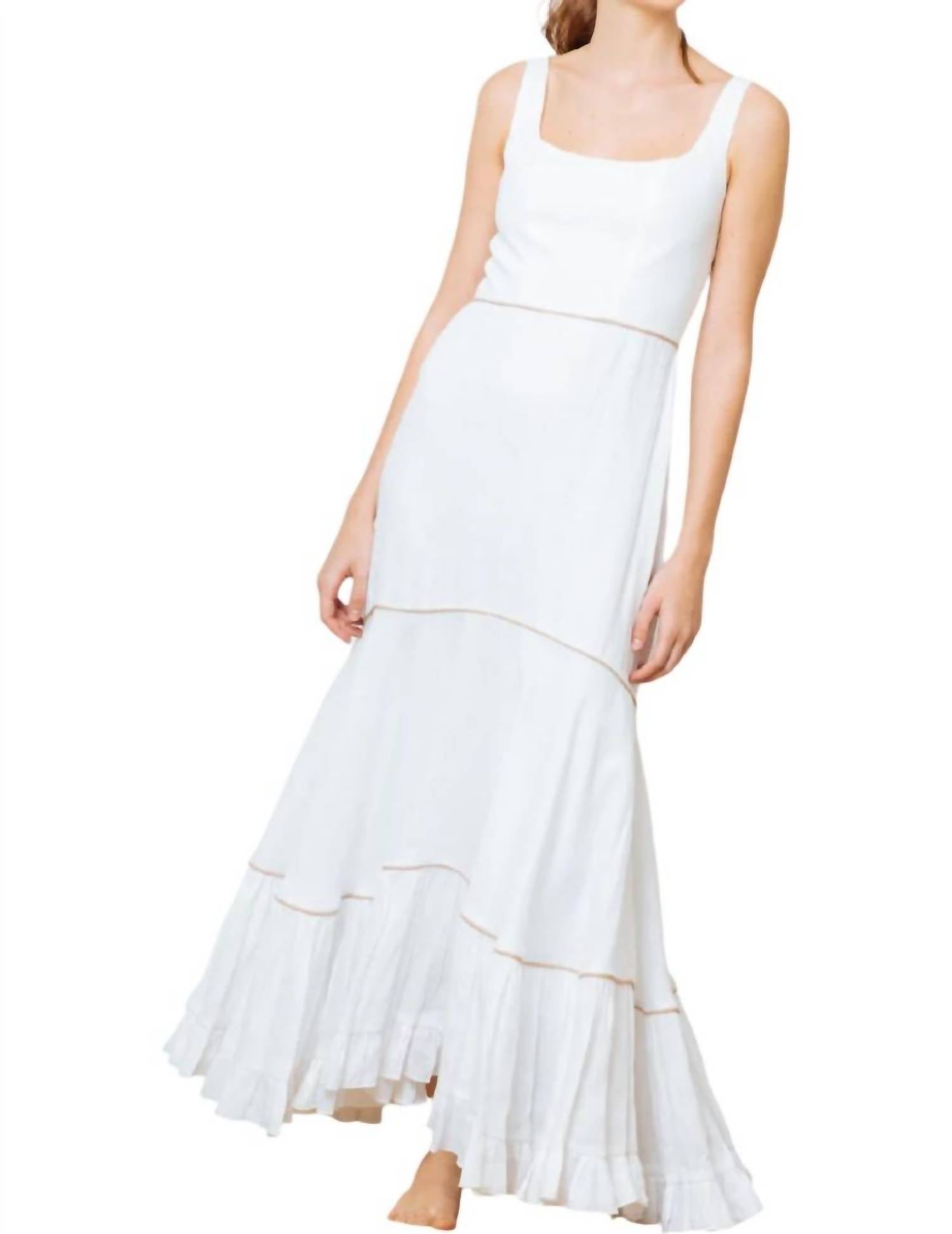 

Платье макси Rebecca белого цвета Kleid