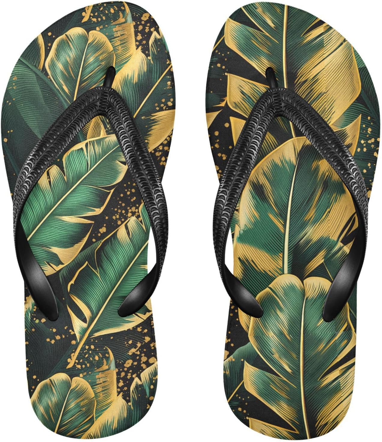 

Мужские летние шлепанцы из резины Golden Green с банановыми листьями, пляжные, противоскользящие, для душа и прогулок Sinestour, зеленый