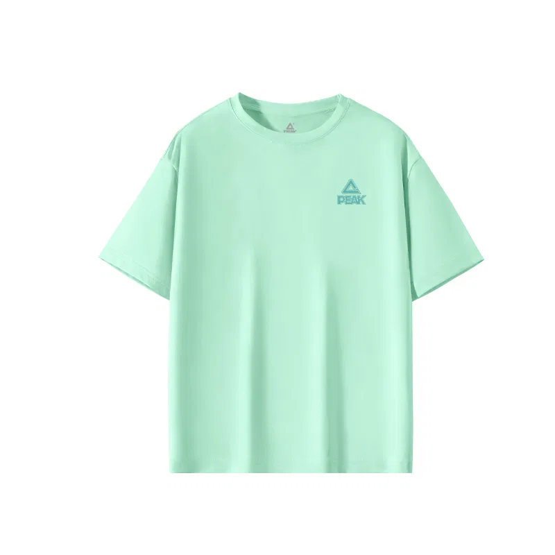 Футболка детская быстросохнущая PEAK Aqua Green/PK Small Logo