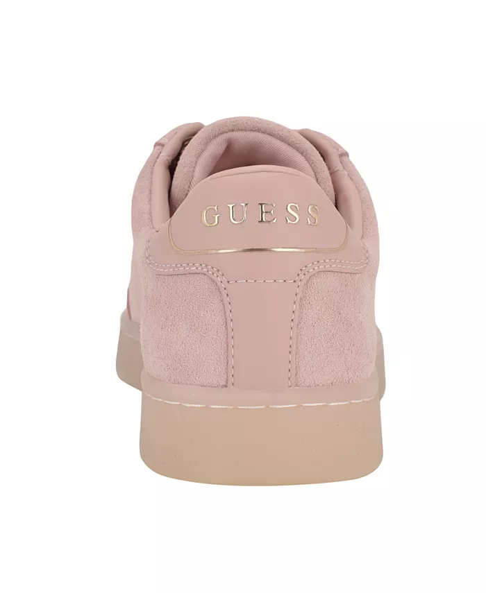 Женские кеды Jazlie с круглым мыском и логотипом GUESS, розовый — фото 3