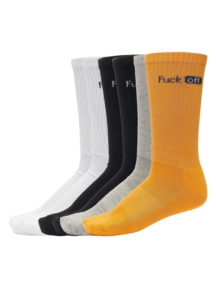 

Носки Mister Tee, цвет black/white/grey/neonorange