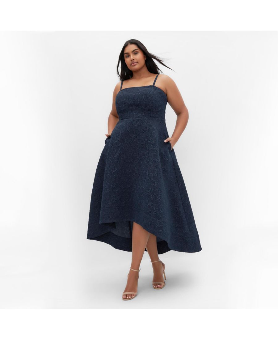 

Женское макси-платье Tiffany с асимметричным подолом CITY CHIC, Navy