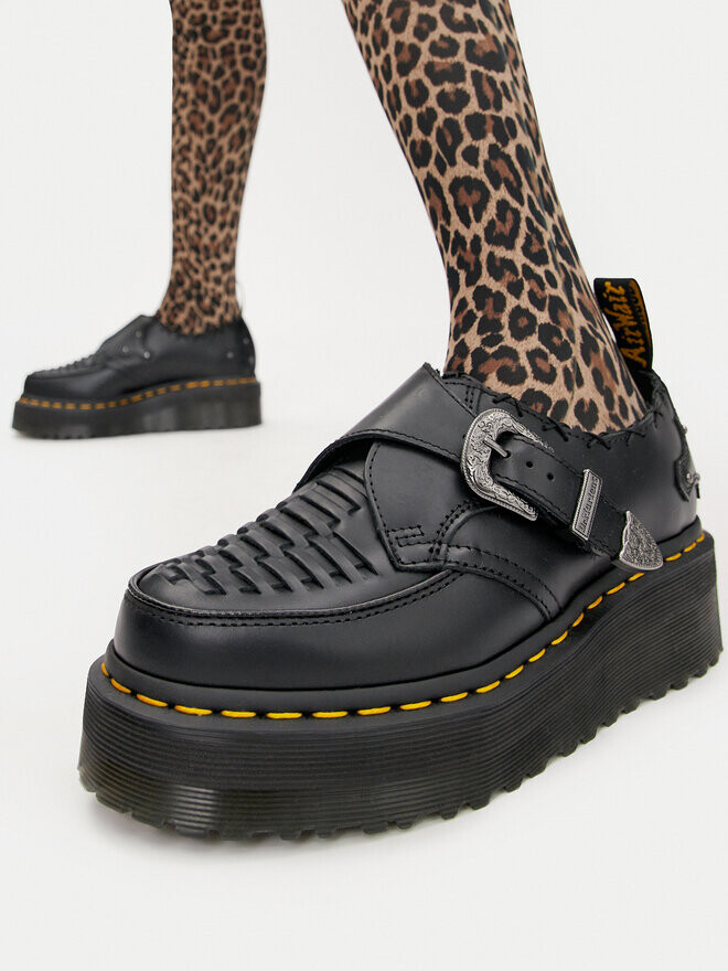 Туфли на плоской подошве Dr. Martens Ramsey Quad 31680001, черный — фото 3