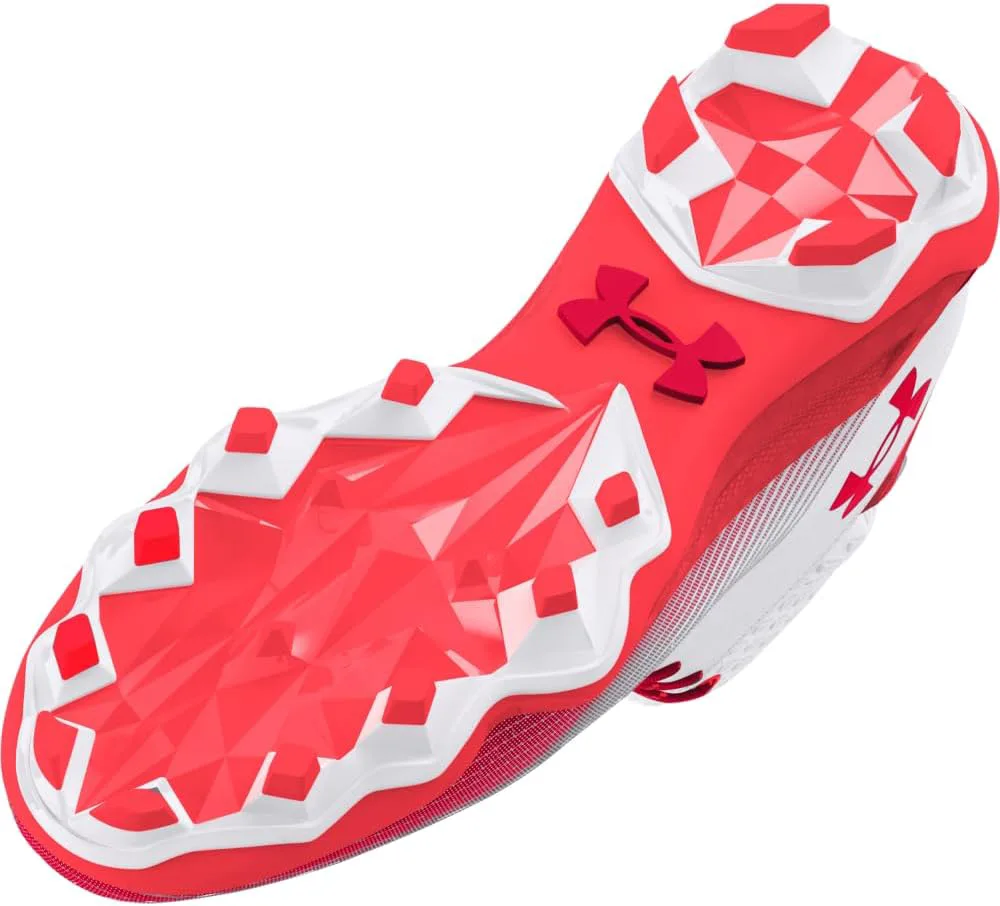 Мужские футбольные бутсы Under Armour Hammer 2.0 Mc, белый/красный — фото 3