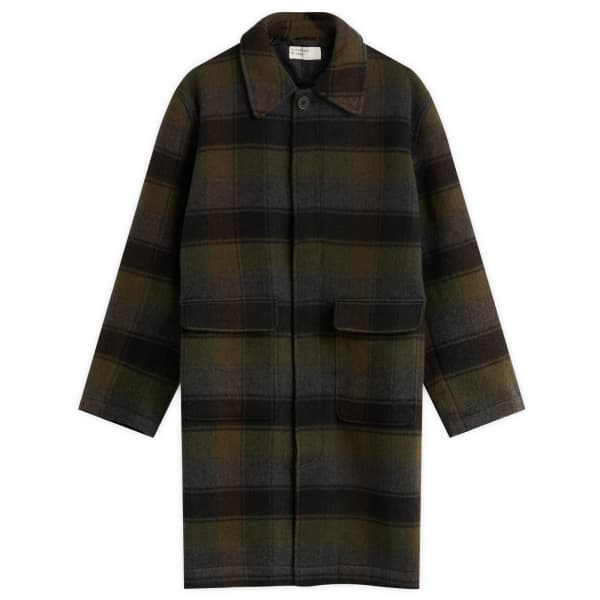 

Берлинское шерстяное пальто в клетку Universal Works, black & brown