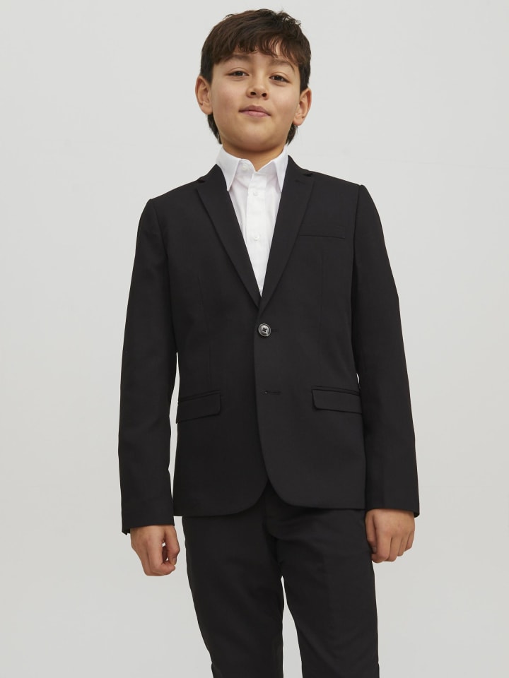 JACK & JONES Junior Однобортный пиджак черного цвета — фото 3