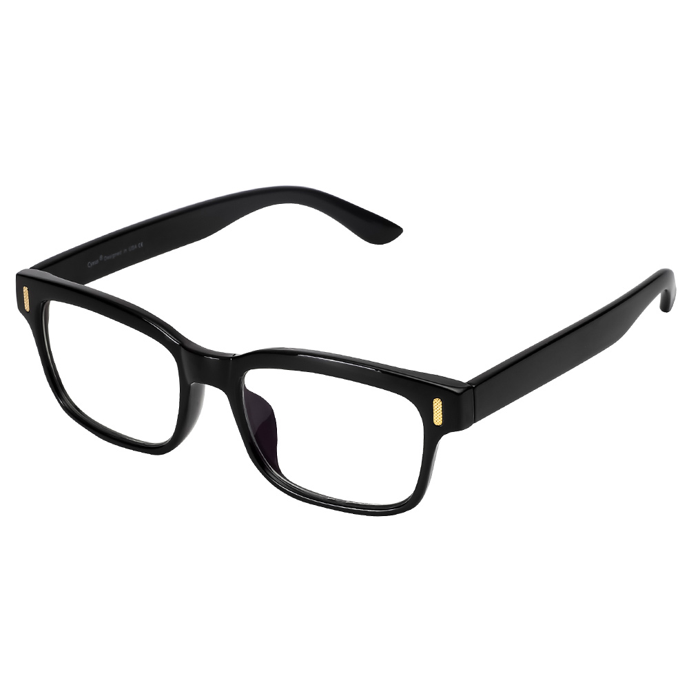 

CYXUS Квадратная оправа для очков для литья под давлением унисекс, Glossy black T01