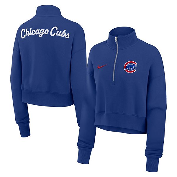 

Женский свитшот Royal Chicago Cubs Primetime Phoenix Fleece с полузастежкой Nike