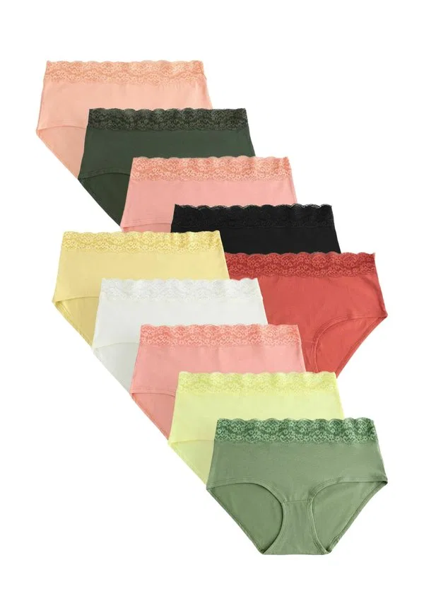 Трусики средней посадки, упаковка из 10 штук Next, Peach Pink