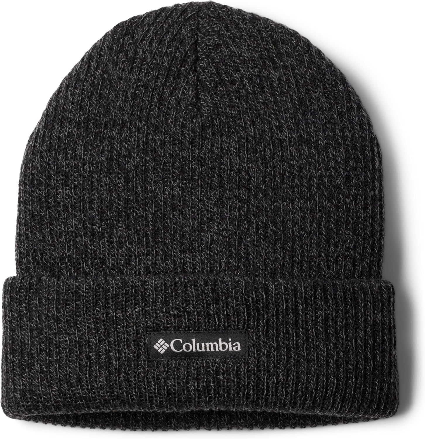 

Columbia Unisex-Adult Whirlibird Cuffed Beanie, Black/Graphite Marled/Logo