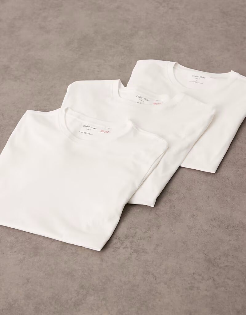 

Упаковка из 3 футболок Calvin Klein для отдыха белого цвета