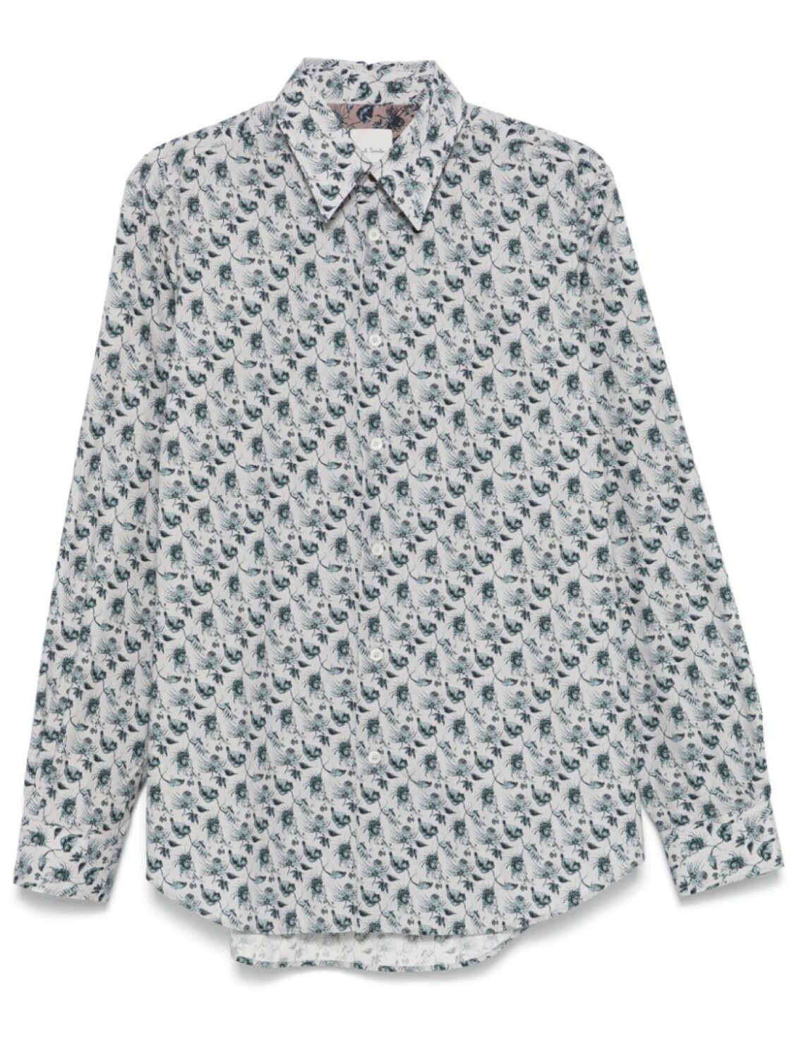 

Рубашка с рисунком «Чертополох» Paul Smith, серый