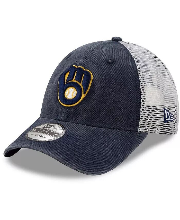 

Мужская темно-синяя кепка Milwaukee Brewers Trucker 9FORTY с регулируемой застежкой New Era