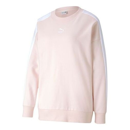 

Толстовка casual sports colorblock round neck pullover pink red Puma, розовый