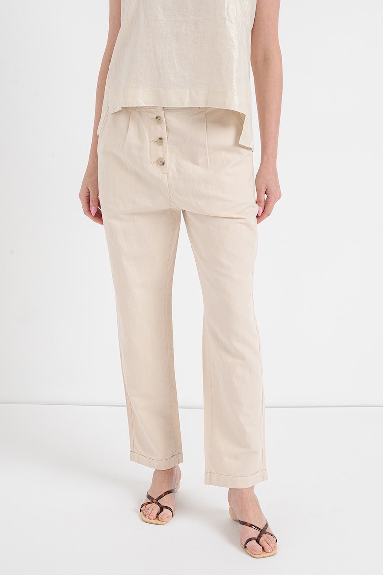 

Прямые брюки с льном Esprit, белый