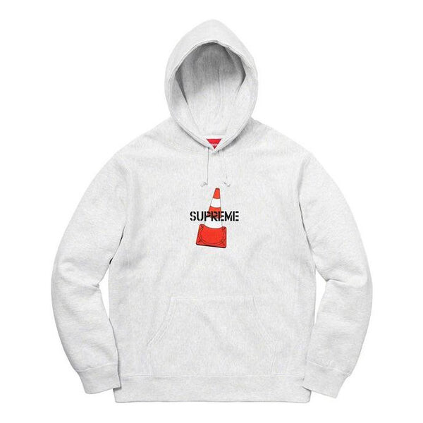 

Толстовка fw19 week 1 cone hooded sweatshirt Supreme, серый