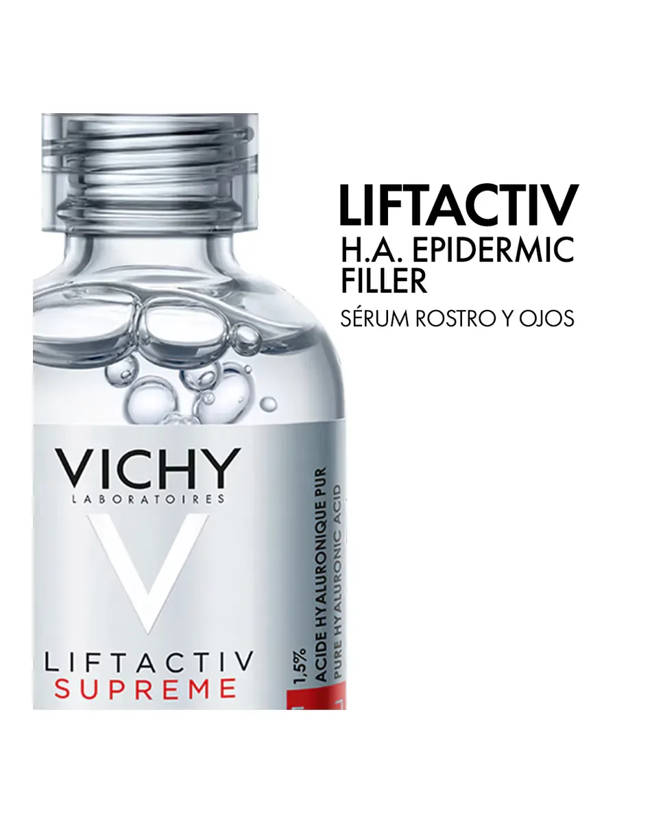 Сыворотка Vichy — Антивозрастная для лица и глаз с гиалуроновой кислотой Liftactiv Supreme H.A. Epidermic, 30 мл — фото 3