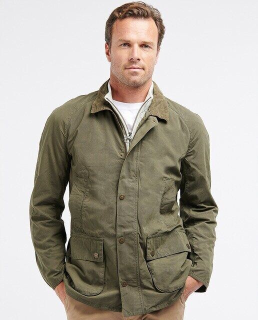 

Мужская хлопковая куртка на молнии Barbour, темно-зеленый