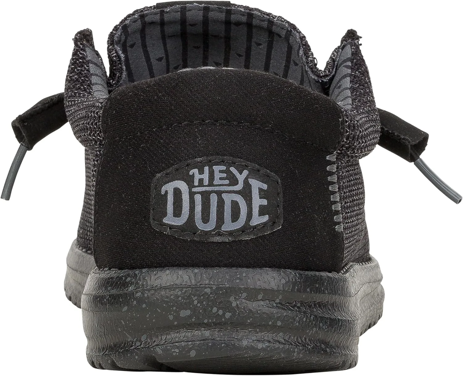 Мужские лоферы HEYDUDE Wally из эластичного флиса, черный — фото 3