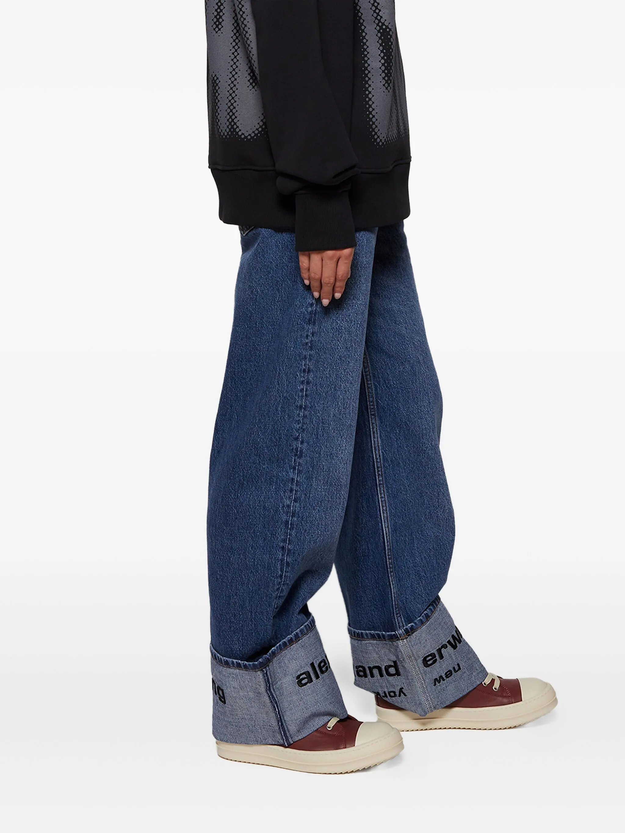 Кожаные кеды Rick Owens, красный — фото 4