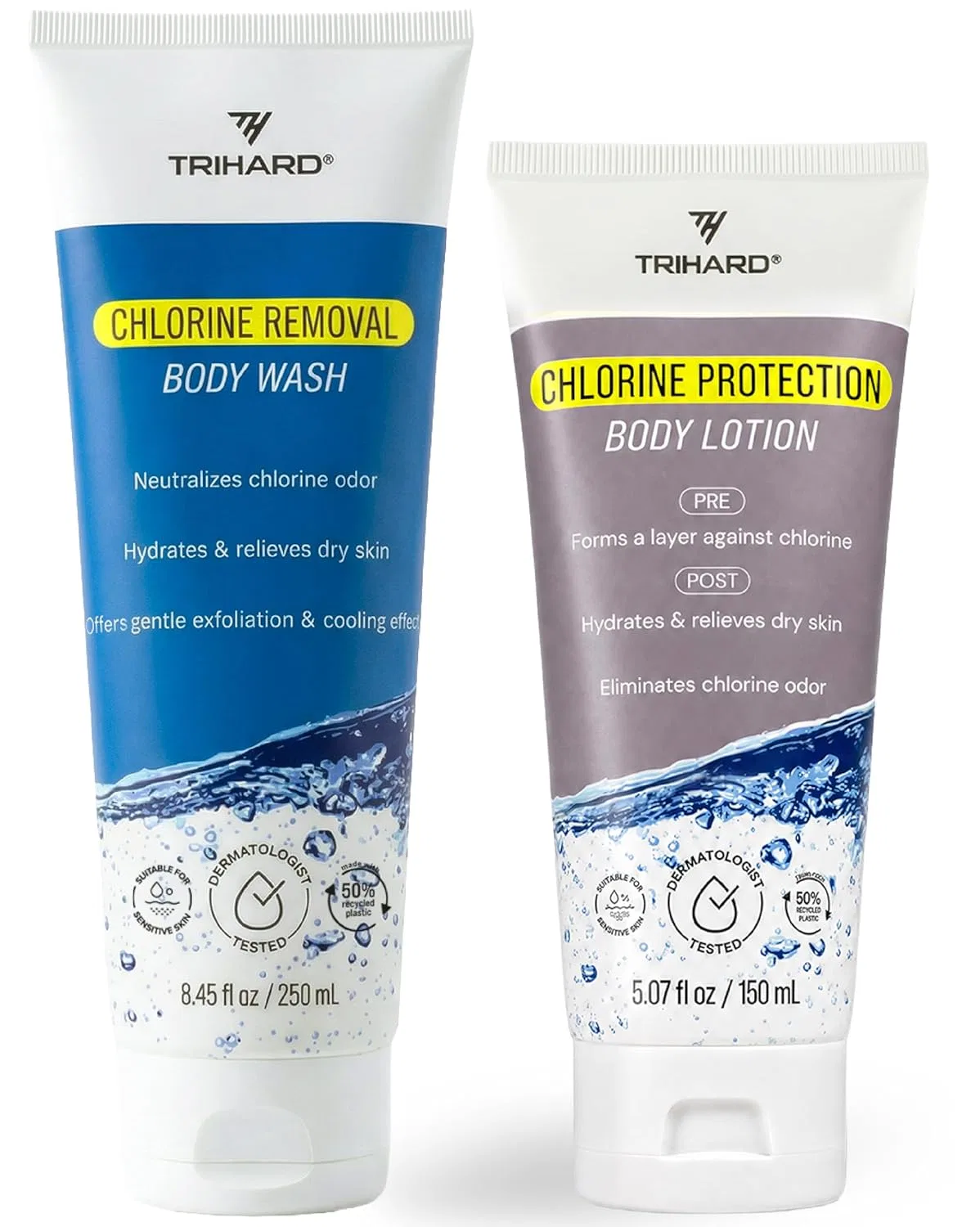 Набор для ухода за кожей после плавания Chlorine Defense Trihard