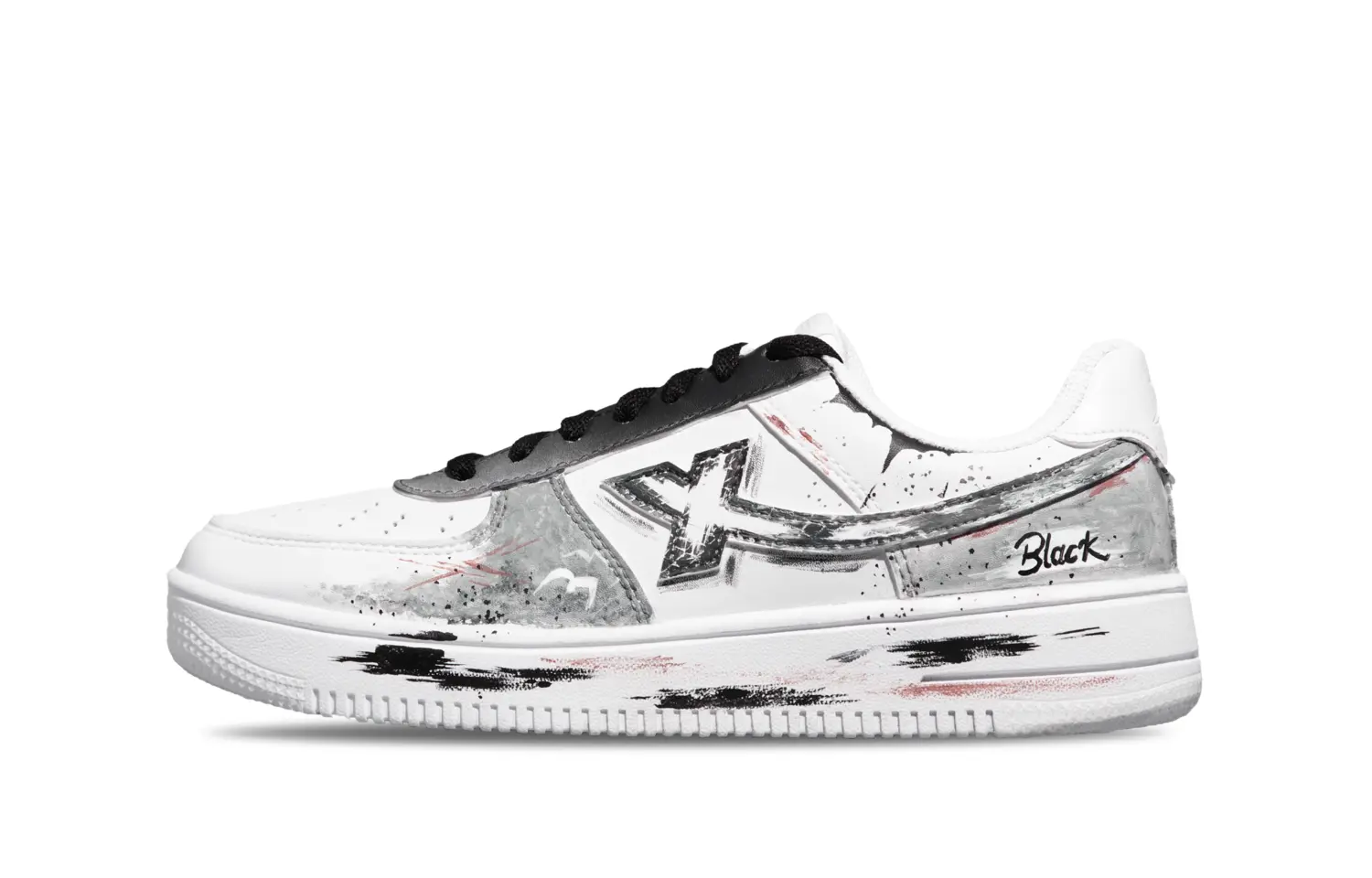 

XTEP Кроссовки Air Force One Coverage с низким верхом, противоскользящие и износостойкие, мужские, белые, черные