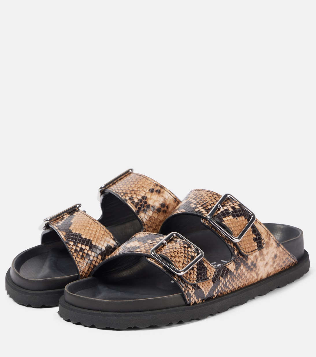 Сандалии из кожи с эффектом змеи Arizona Birkenstock 1774, Natural Snake — фото 4