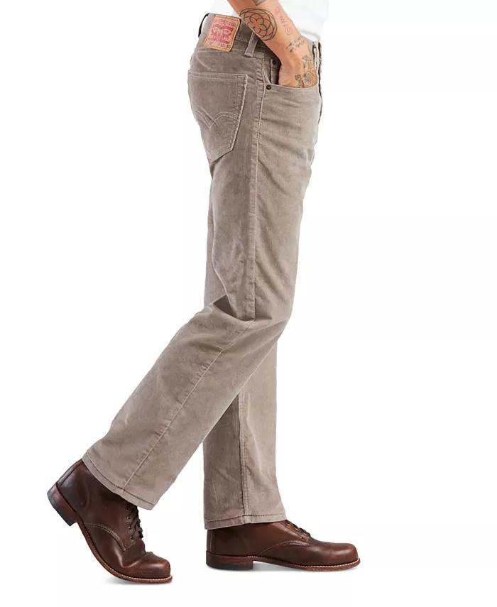 Брюки Levi'S 505 Regular Fit Straight Leg из вельвета, бежевый — фото 3