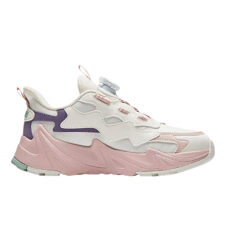 Кроссовки детские повседневные с кожаным верхом Antakids Ivory White/Halo Pink/Dusk Purple Gray — фото 3