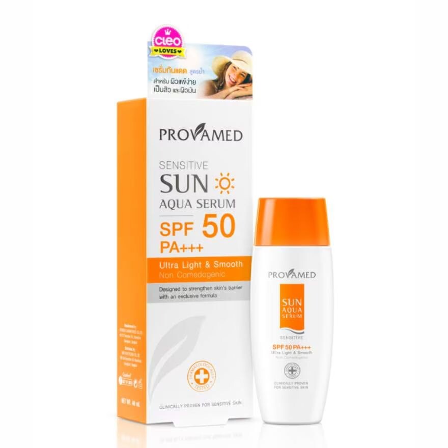 

Provamed Sensitive Sun Aqua Сыворотка SPF50 40мл, White