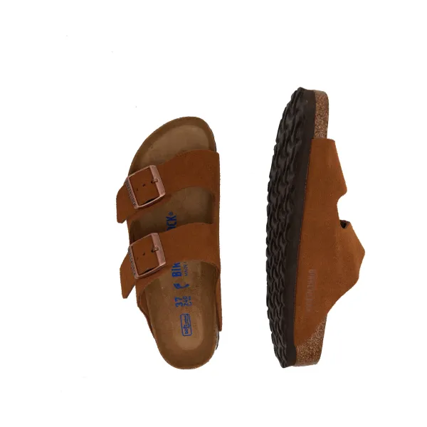 Тапочки Arizona sfb vl из кожи норки Birkenstock, оранжевый — фото 3