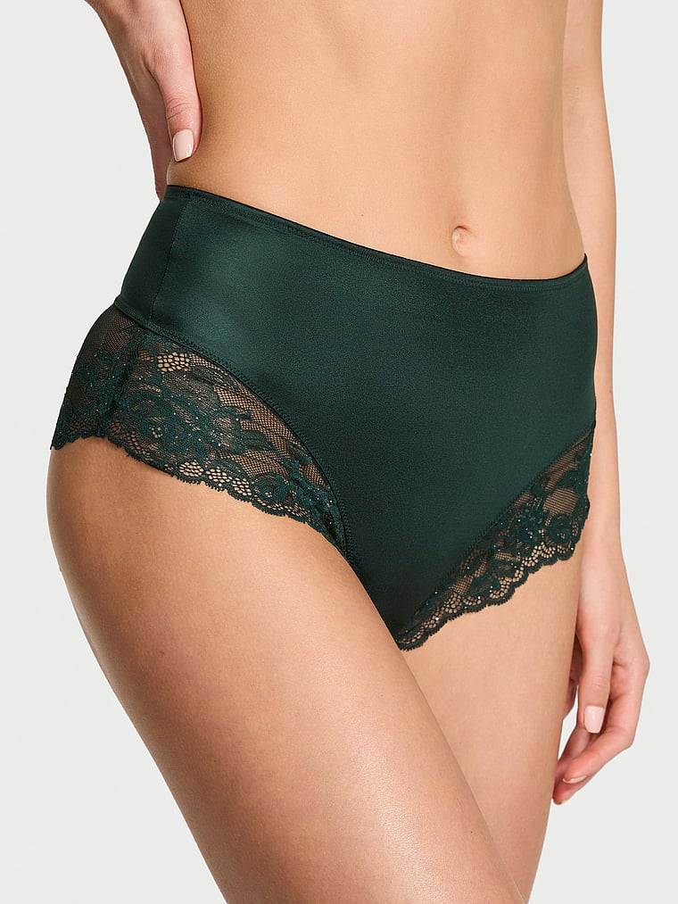 

Трусики-Слипы с высокой талией из мерцающего розового кружева Very Sexy, cilantro