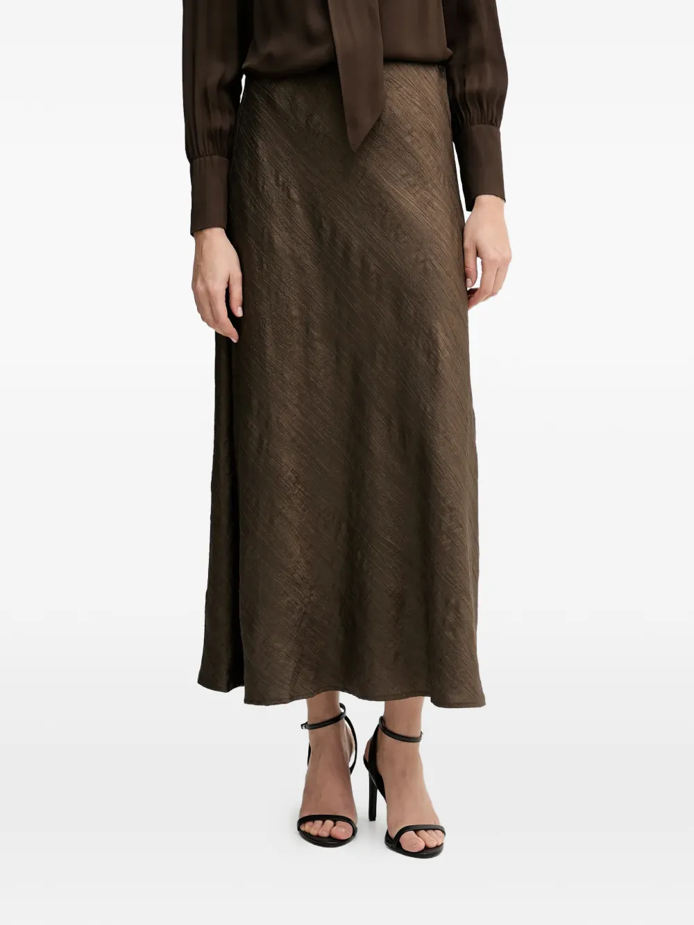 

Атласная юбка миди Pedro Del Hierro, зеленый