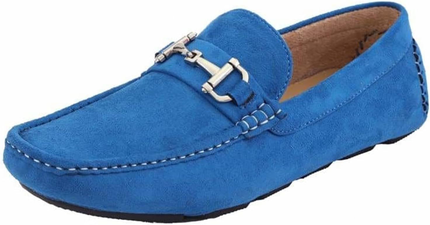 

Мужские повседневные слипоны Amali Walken, мокасины для вождения с серебряной пряжкой, доступны из мягкого микрофибры и искусственной кожи