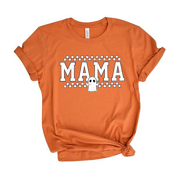 

Футболка с принтом Mama ghost в клетку Simply Sage Market, Orange, Зеленый, Футболка с принтом Mama ghost в клетку Simply Sage Market, Orange