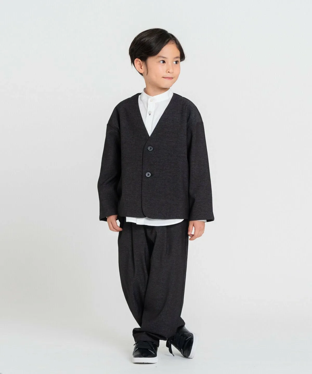 Костюм без воротника Comme Ca Ism, black