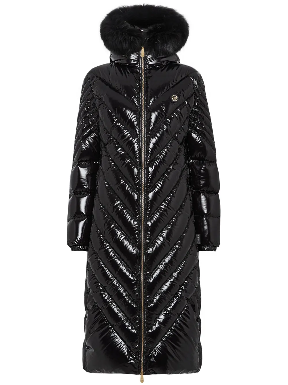 

Пуховик с капюшоном Philipp Plein, черный