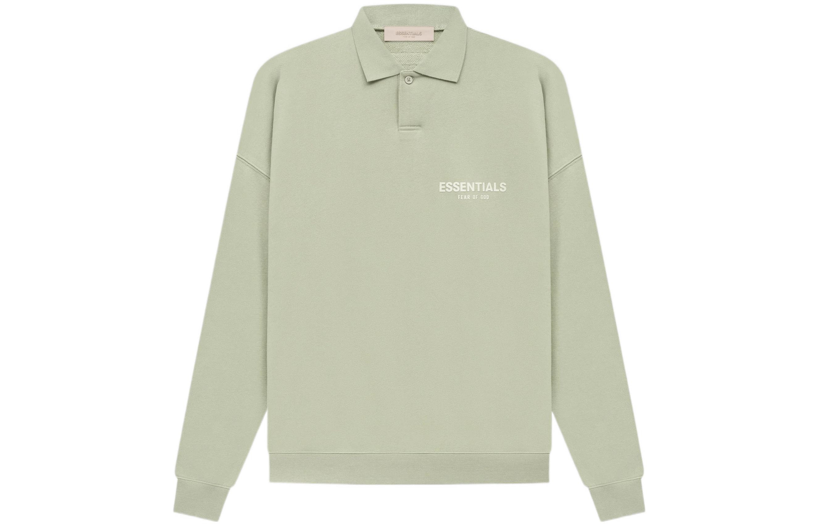 

Длинное поло Fear Of God Essentials, серо-зеленый