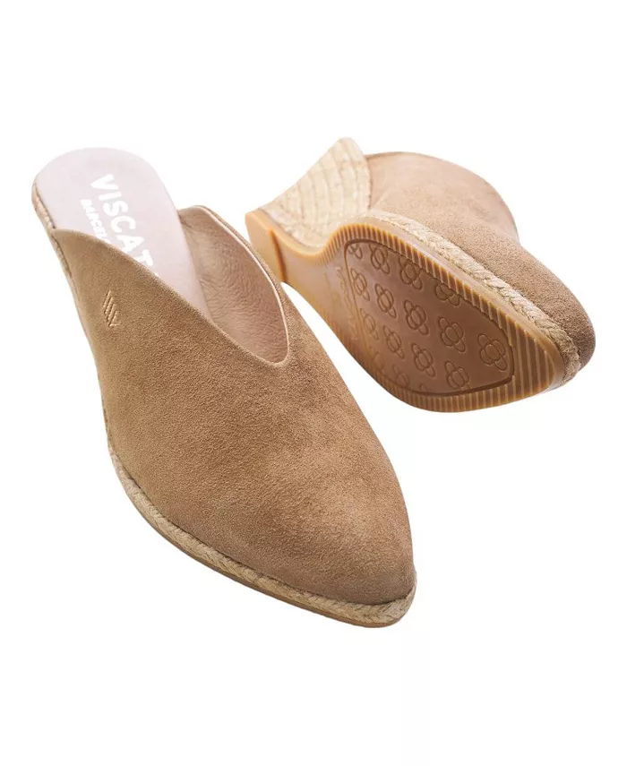 Туфли-мюли на клиновидной подошве Truja Suede Espadrille VISCATA, коричневый — фото 4