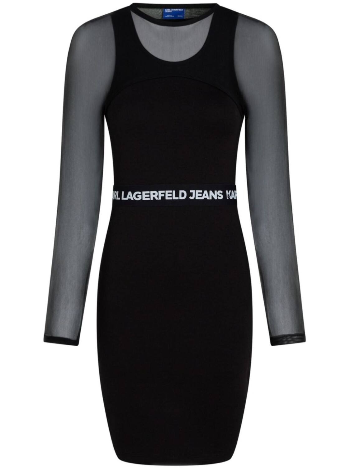 

Сетчатое платье мини с логотипом Karl Lagerfeld Jeans, черный