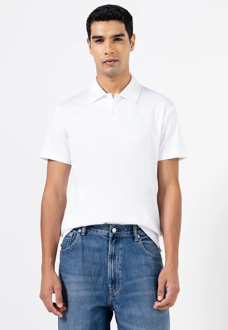 Поло, Slim Fit, Calvin Klein Jeans, ярко-белый