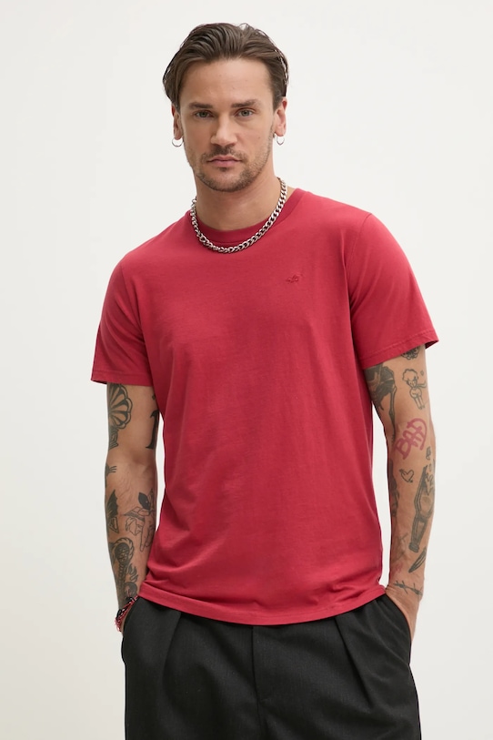 

Хлопковая футболка Hollister Co., красный