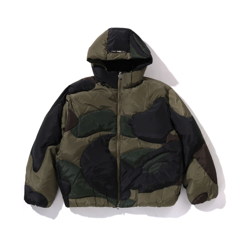 A BATHING APE Bape 1st Camo Нейлоновая Пуховая Куртка, Black BKX — фото 3