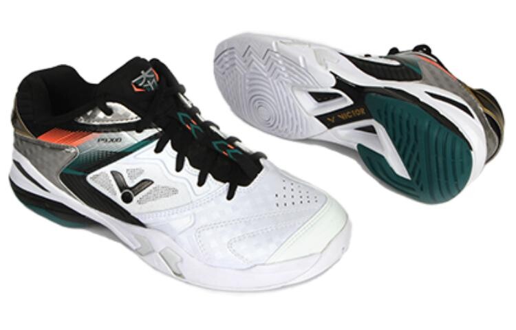 Кроссовки VICTOR Badminton Shoes Unisex Low-top White/Green/Black/Yellow, белый — фото 4